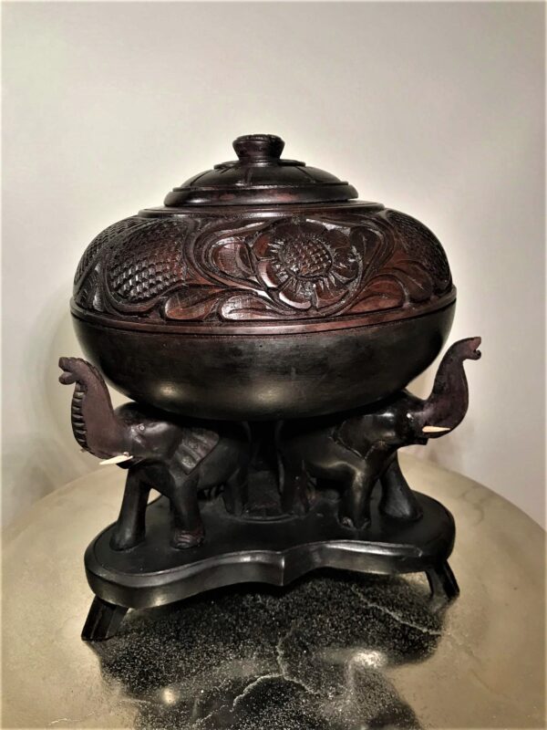 Elephant Bowl Traditional Home Decor 8" - "Jewellery Manjusa"